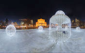 Die Alte Oper zur Weihnachtszeit - Lichtbrunnen